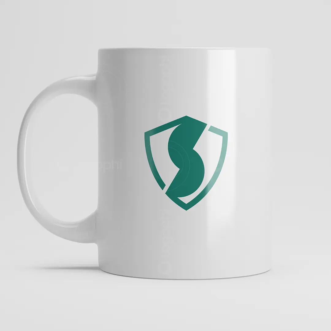 Secure S Shield Logo for sale Mug Mockup