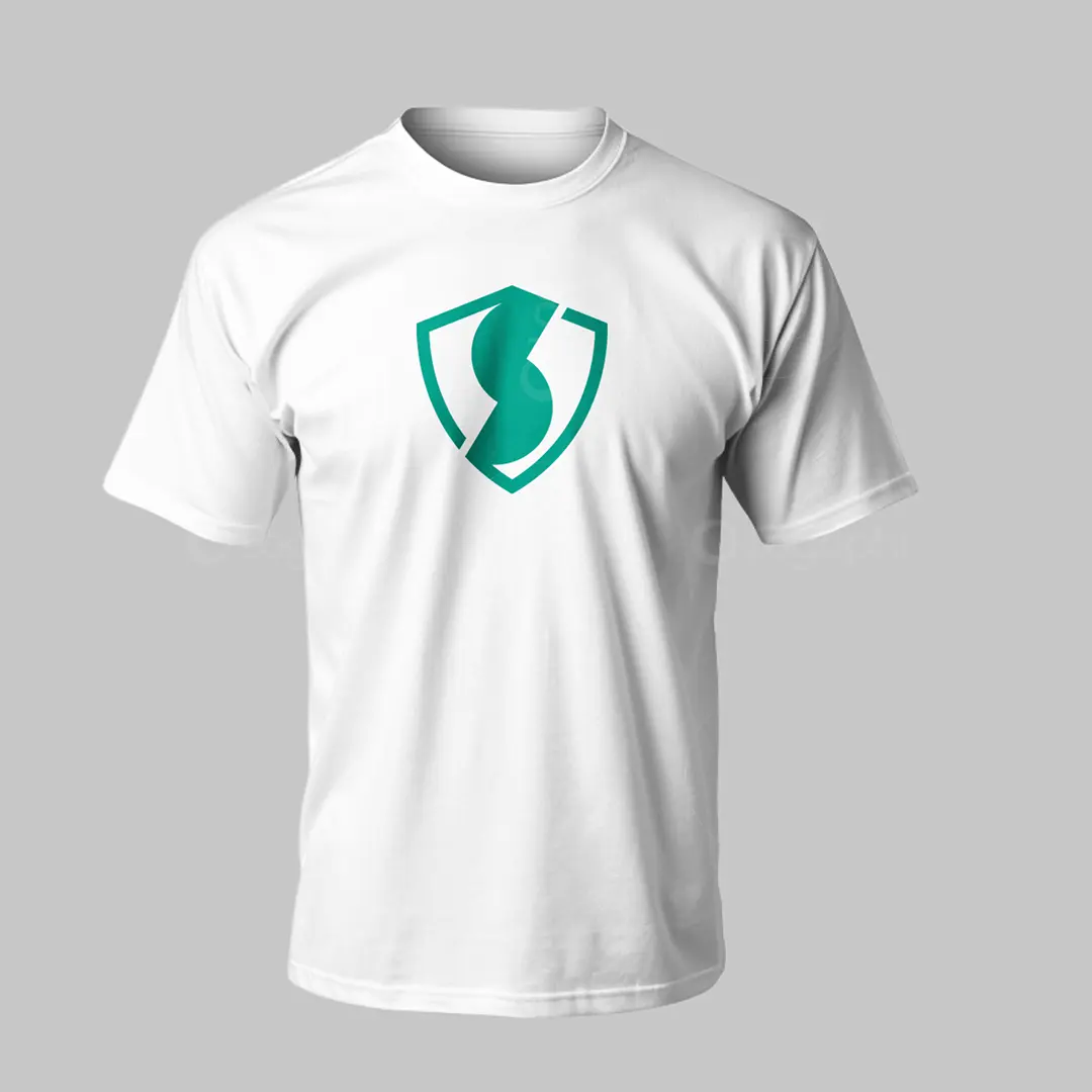 Secure S Shield Logo for sale T-Shirt Mockup