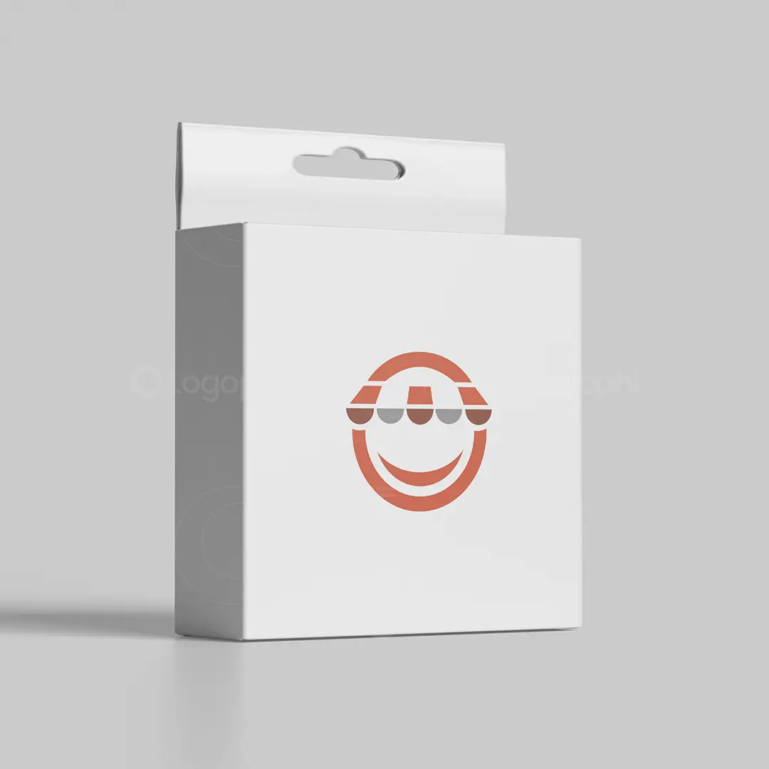 Shop & Smile Logo Design for sale Box Mockup