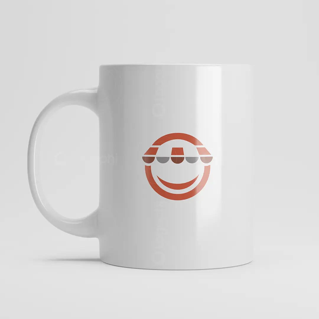 Shop & Smile Logo Design for sale Mug Mockup