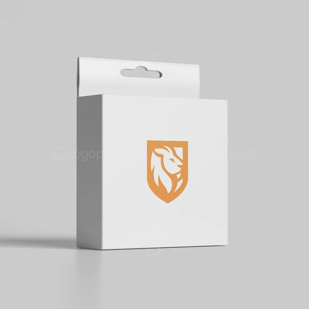 Valor Lion Shield Logo for sale Box Mockup