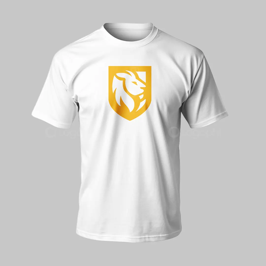 Valor Lion Shield Logo for sale T-Shirt Mockup