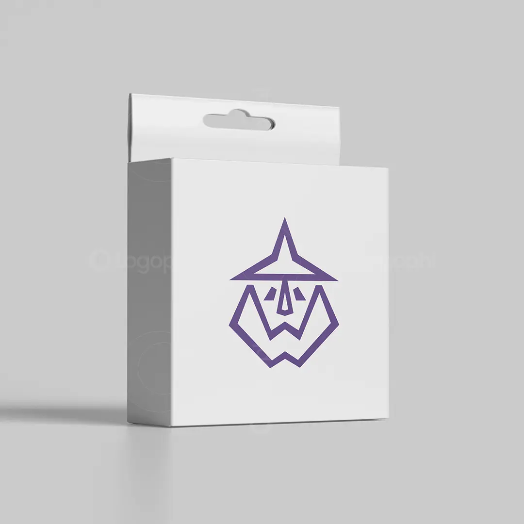 W Wizard Emblem Logo for sale Box Mockup