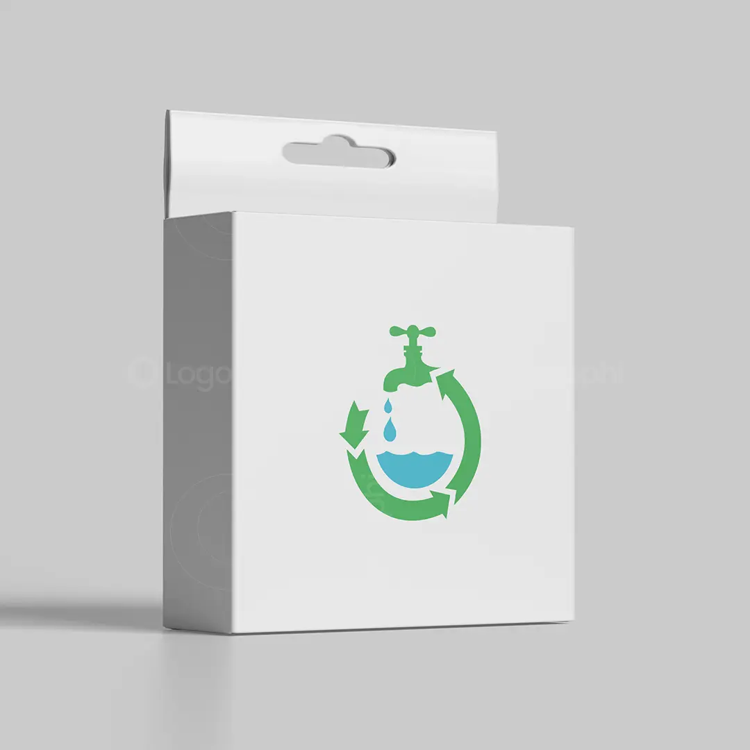 Water Recycling Faucet Logo for sale Box Mockup