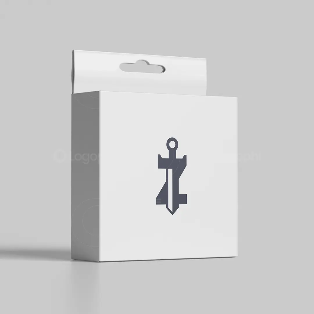 Z Sword Monogram Logo for sale Box Mockup