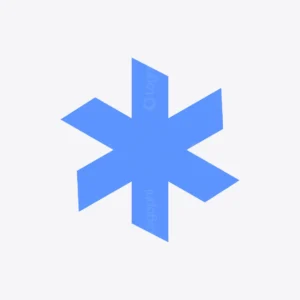 Abstract Snowflake & Star of Life Logo for sale