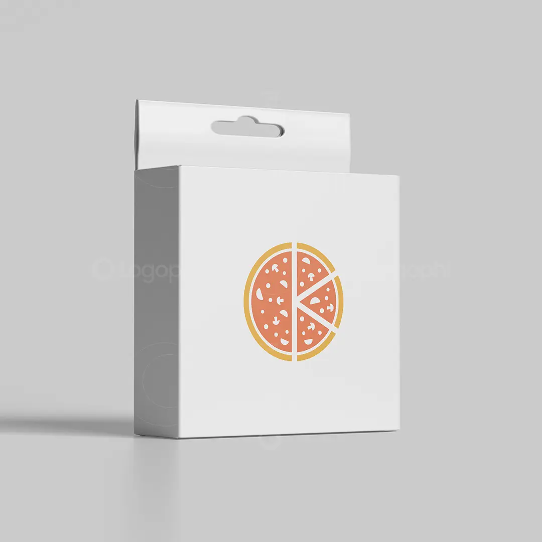 Letter K Pizza Logo for sale Box Mockup