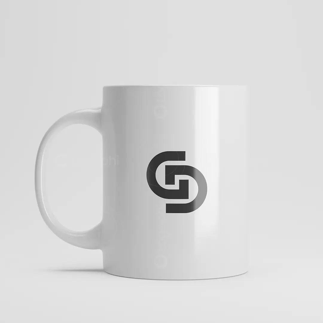 Linked GD Lettermark Logo for sale Mug Mockup