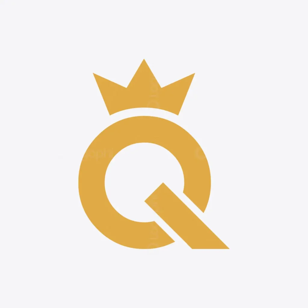 Minimalist Q Crown Logo for sale