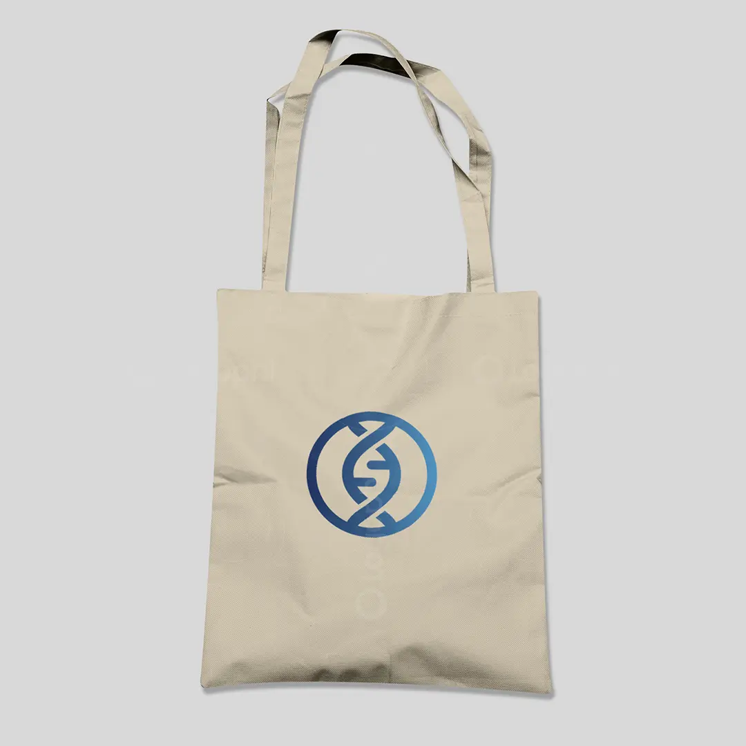 DNA Helix Monogram Logo for sale Bag Mockup