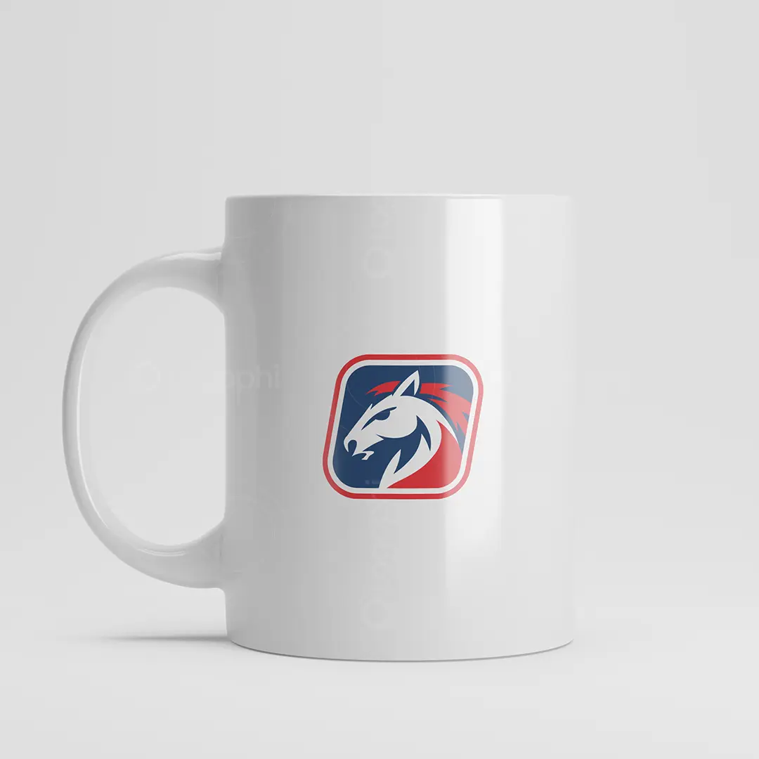 Horse Head Sports Logo for sale Mug Mockup