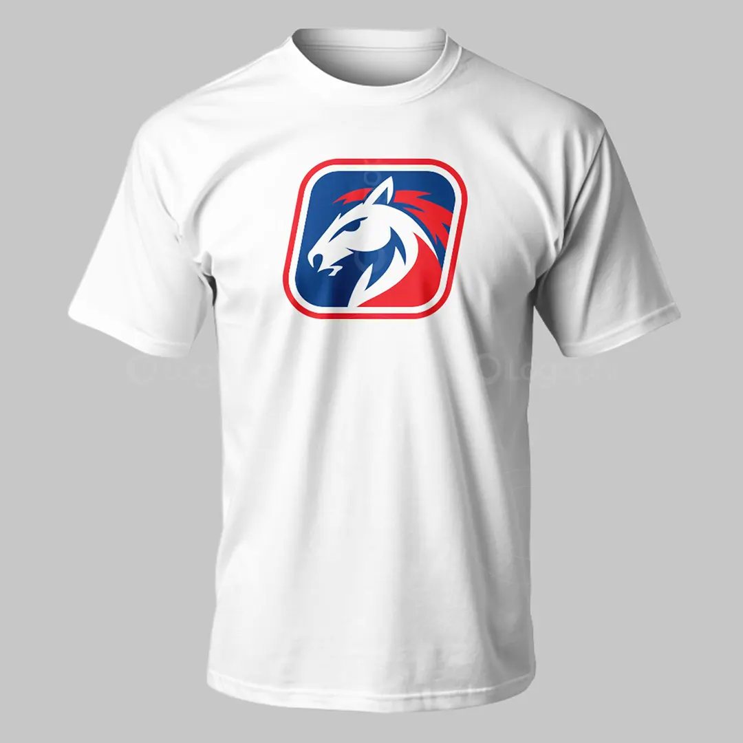 Horse Head Sports Logo for sale T-Shirt Mockup