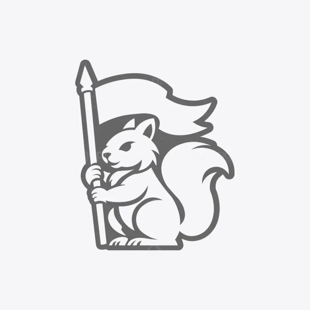 Squirrel with flag logo for sale