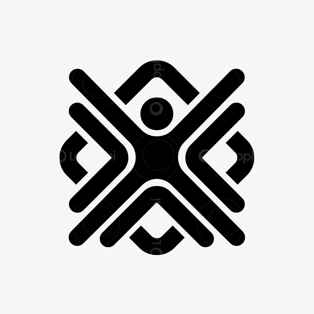 Black Human Tech Motion Logo for sale