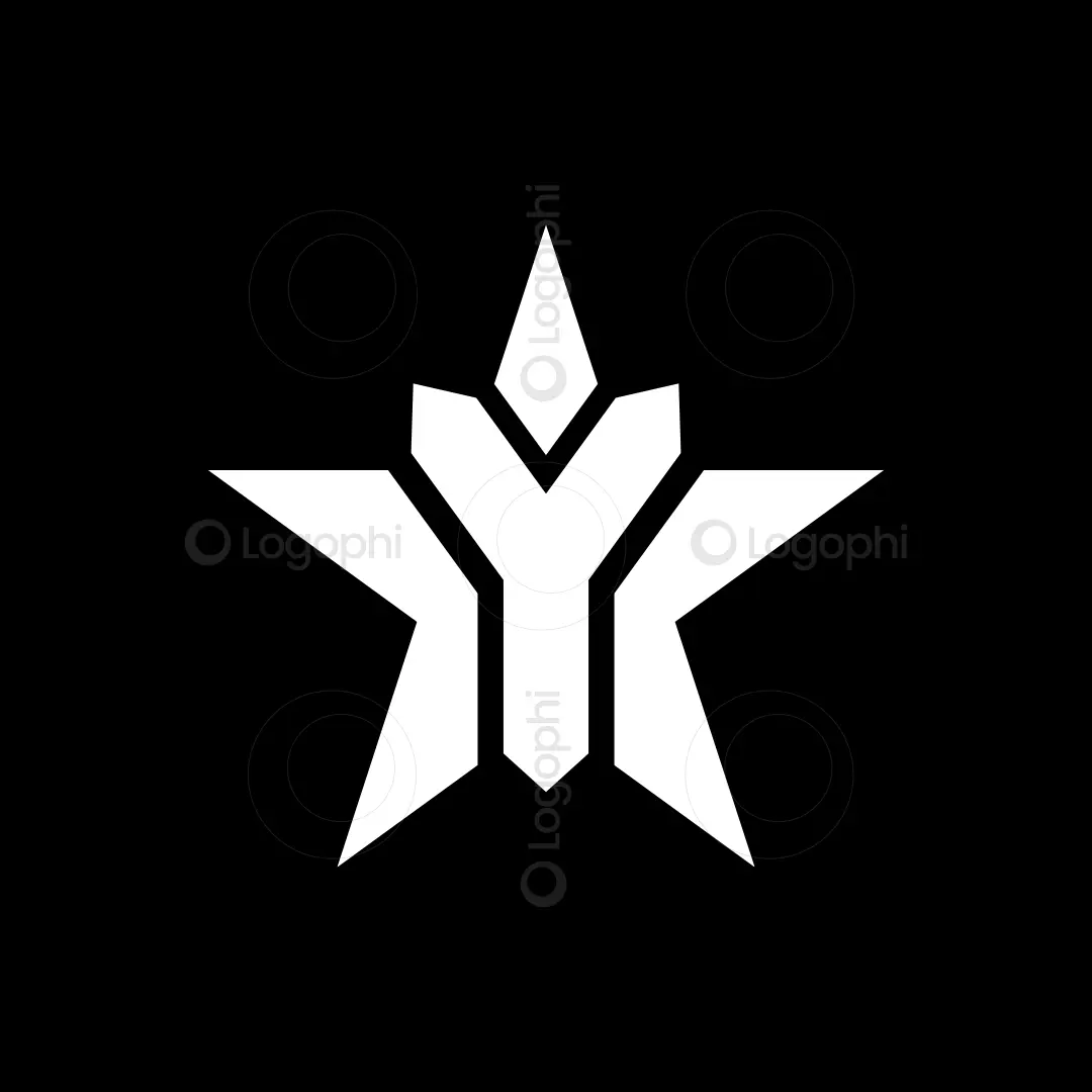 Black background Y Star Logo for sale