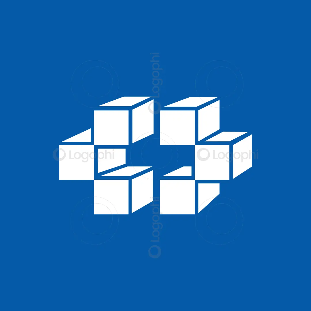 Blue Background CD Blocks Logo for sale