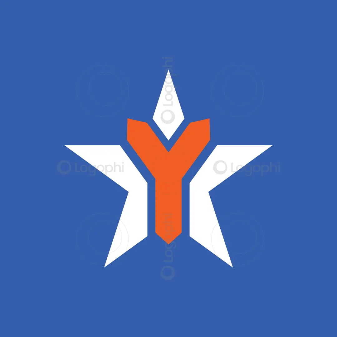 Blue background Y Star Logo for sale