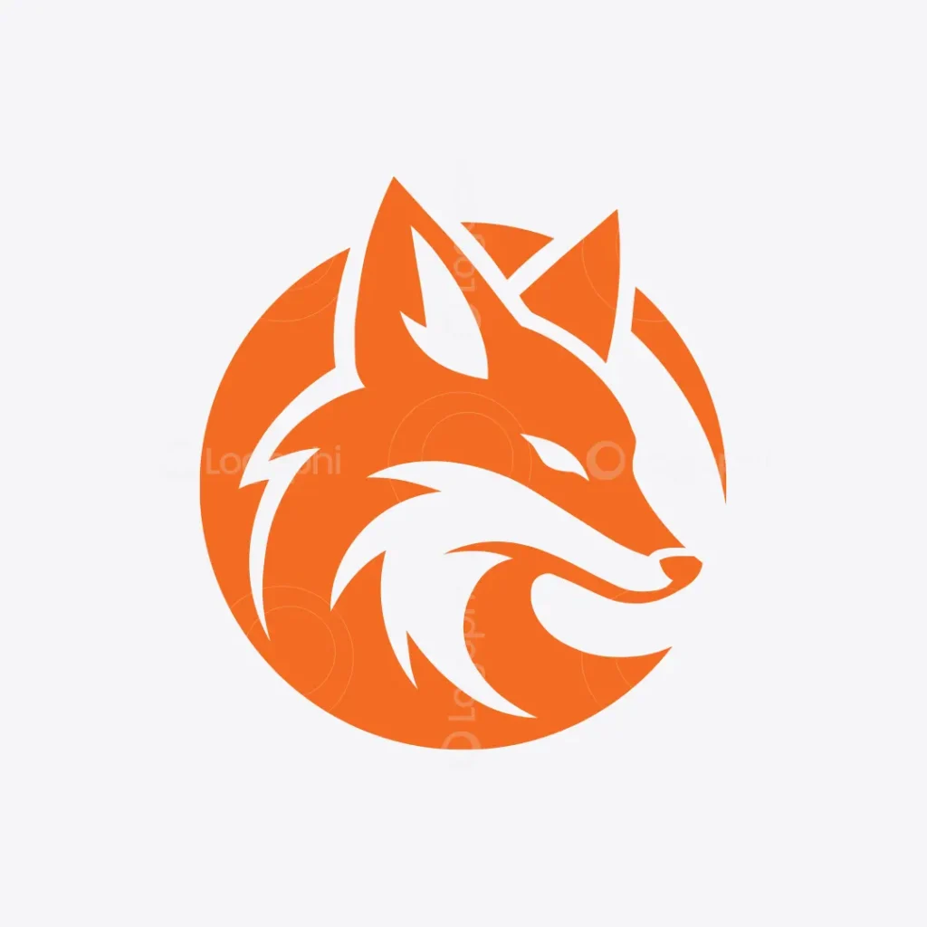 Fox Head Circle Logo for sale