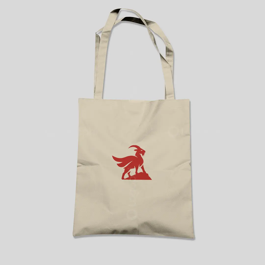 Goat Hero Logo for sale Bag Mockup