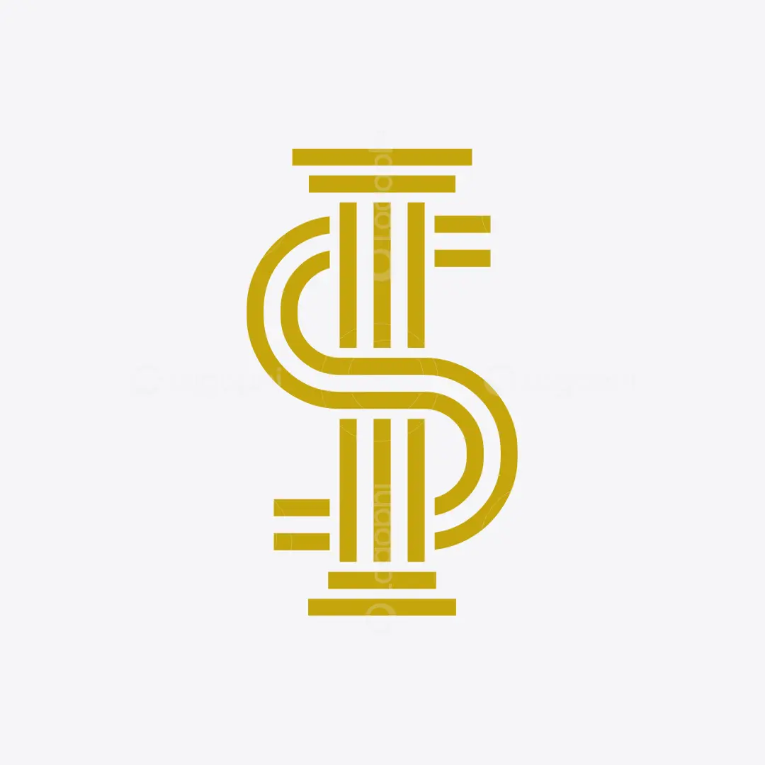 Gold S Pillar Law Logo for sale