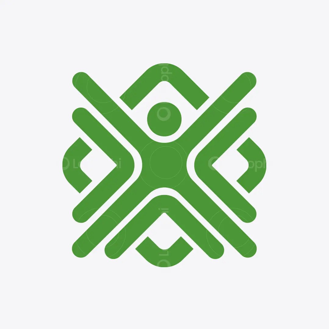 Green Human Tech Motion Logo for sale