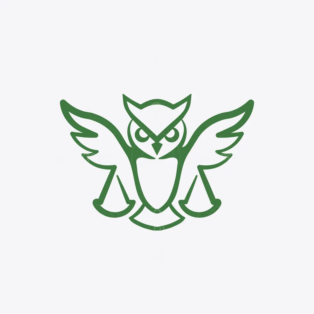 Green Justice Owl Logo for sale