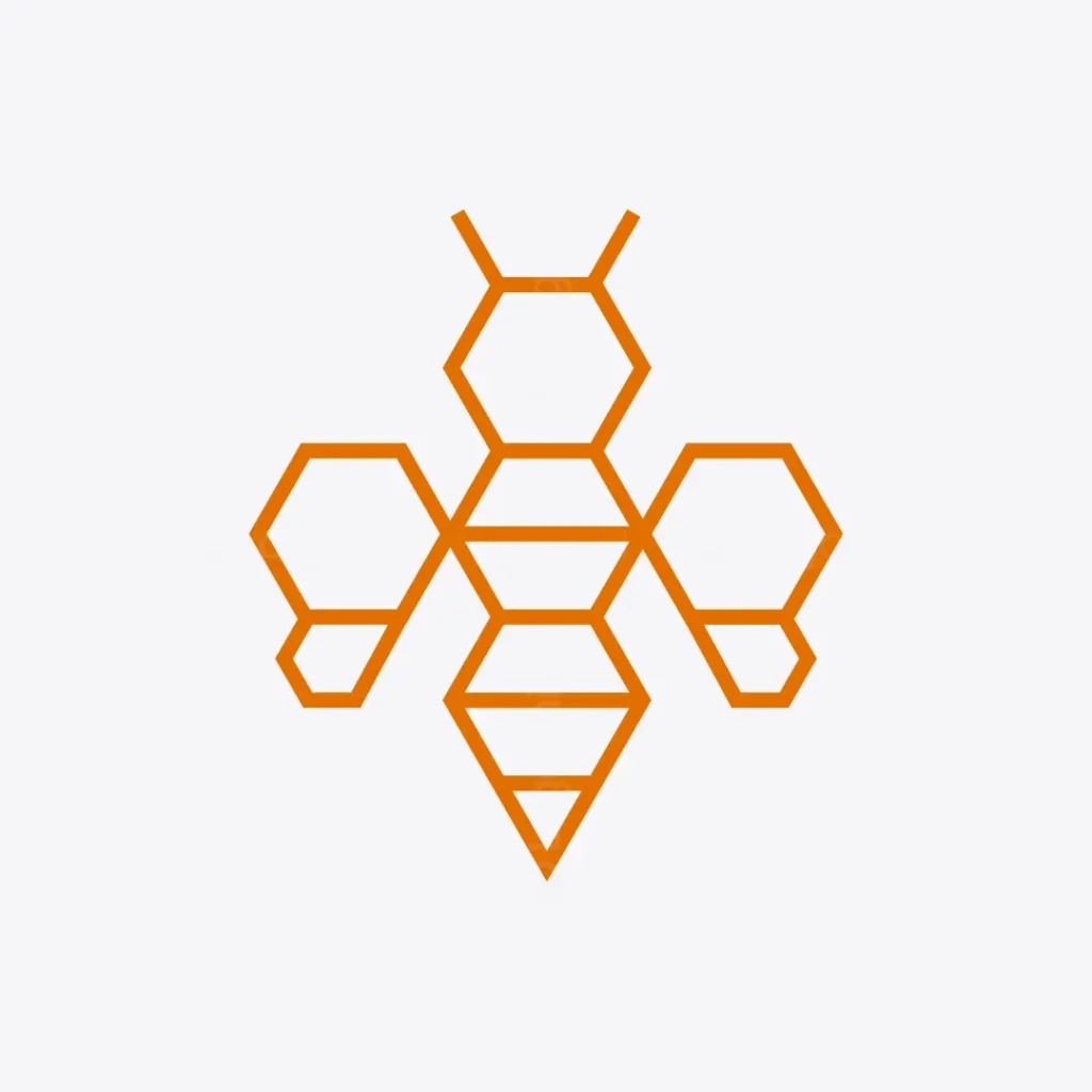 Honeycomb Bee Logo for sale