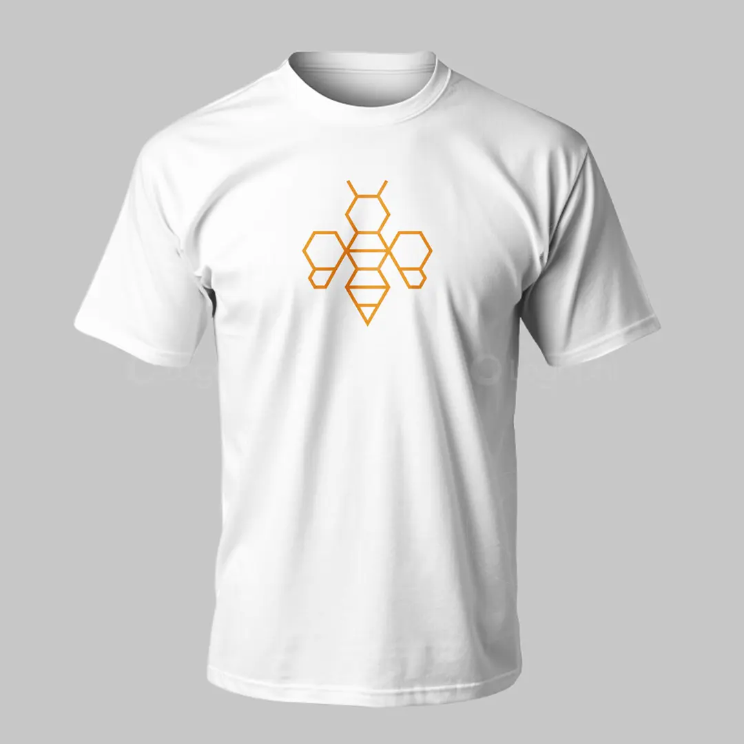 Honeycomb Bee Logo for sale T-Shirt Mockup