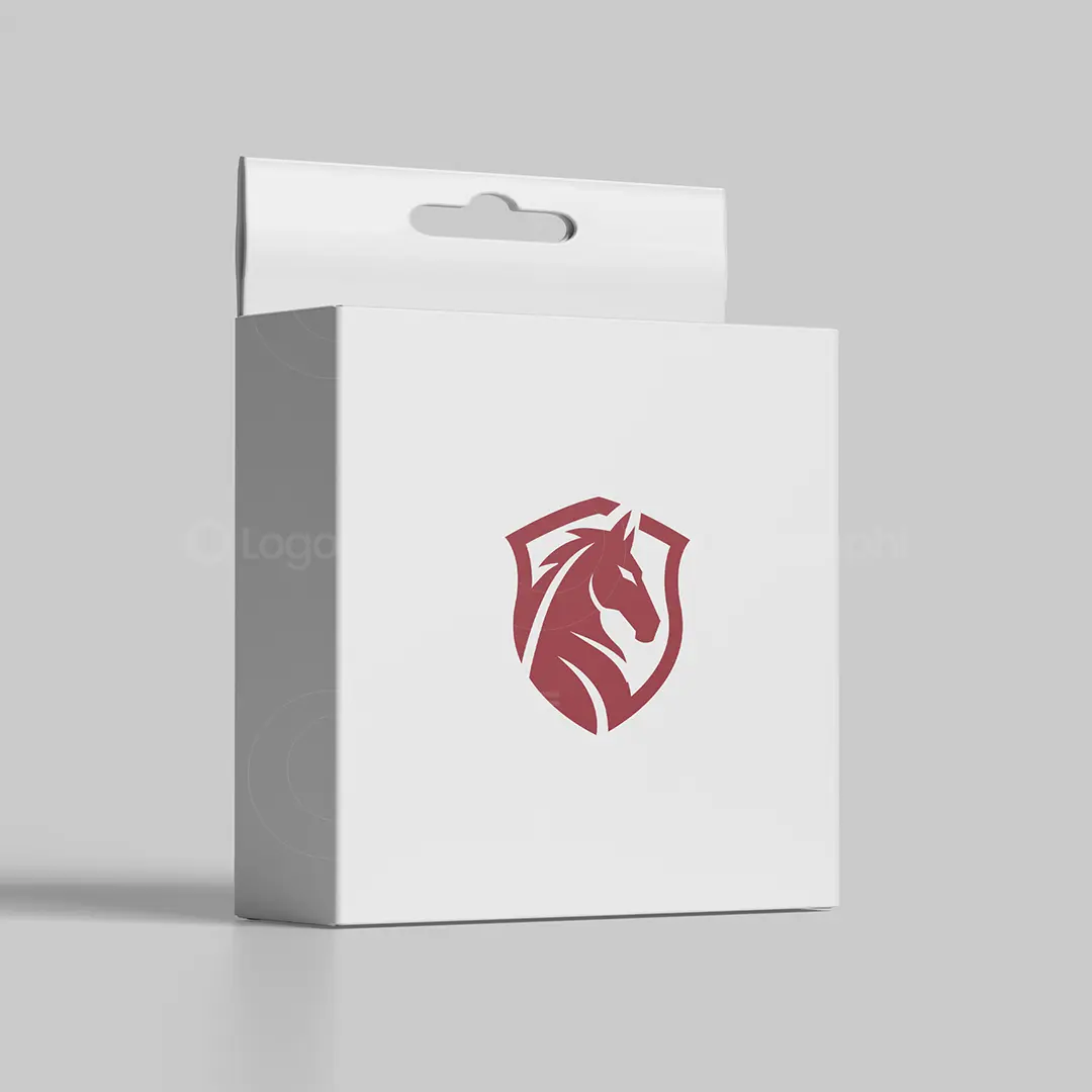 Horse Shield Logo for sale Box mockup
