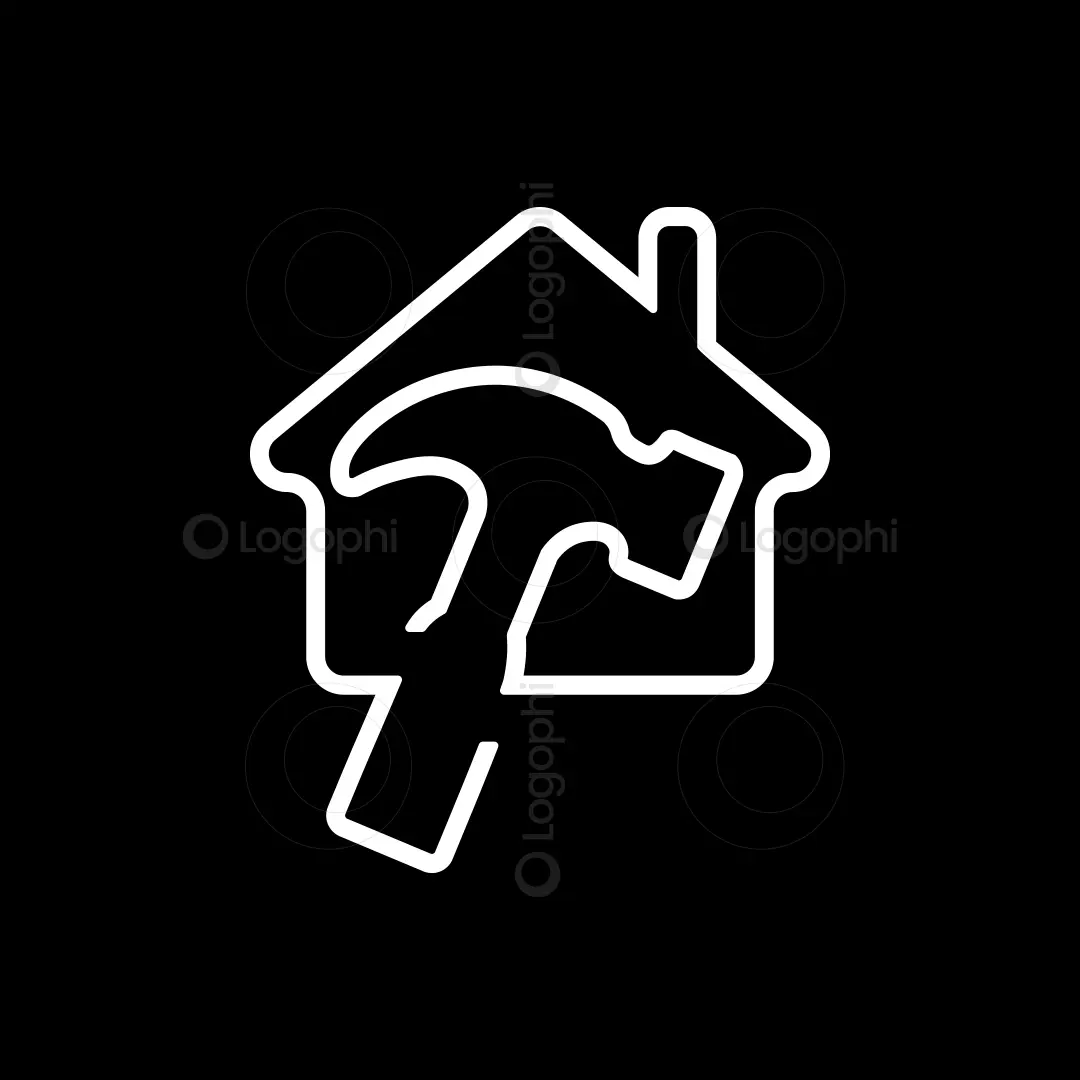 House Hammer Logo for sale Black Background