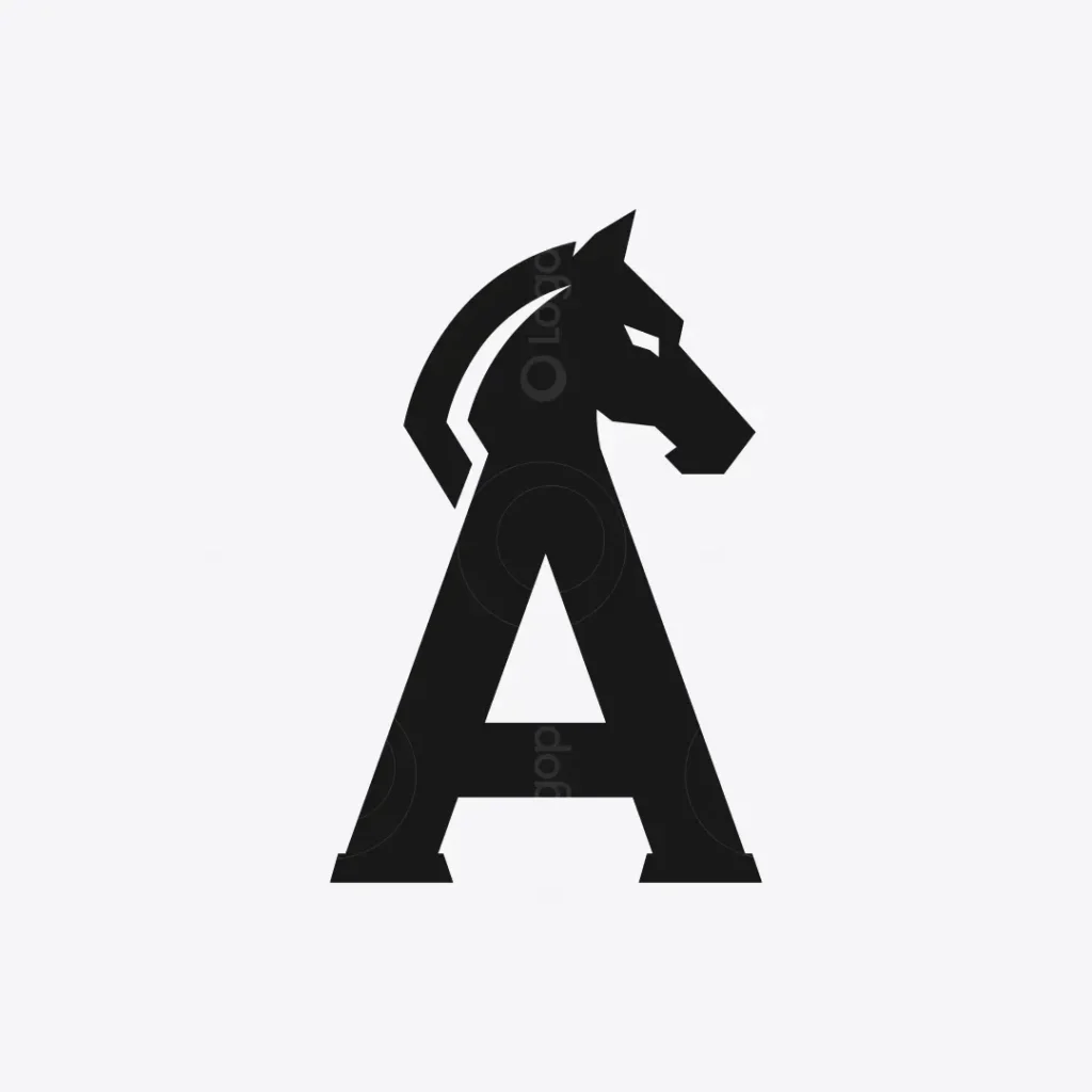 Letter A Horse Logo for sale