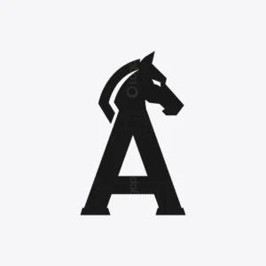 Letter A Horse Logo for sale