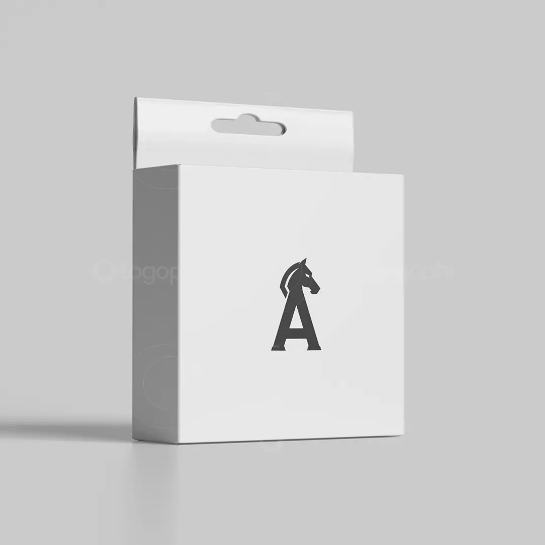 Letter A Horse Logo for sale Box Mockup
