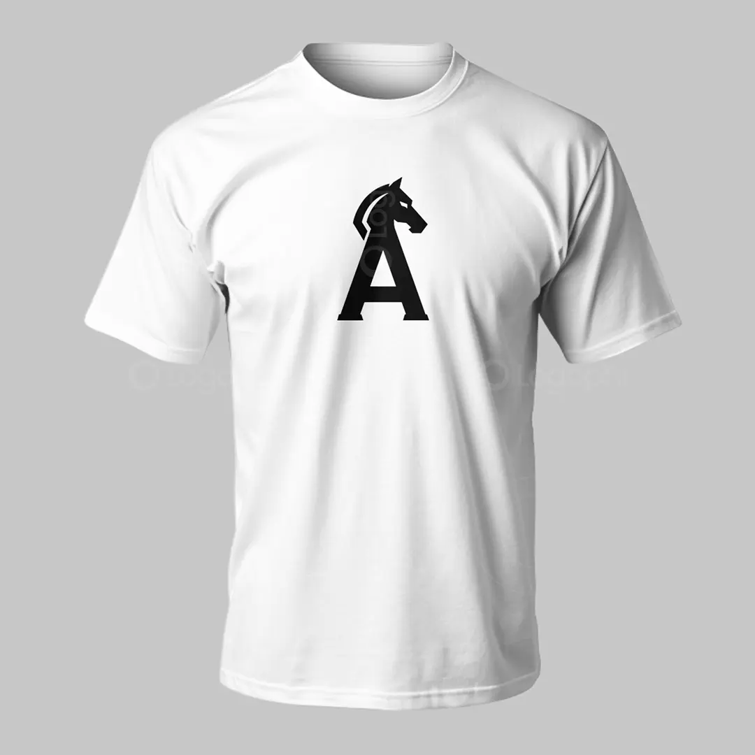 Letter A Horse Logo for sale T-Shirt Mockup