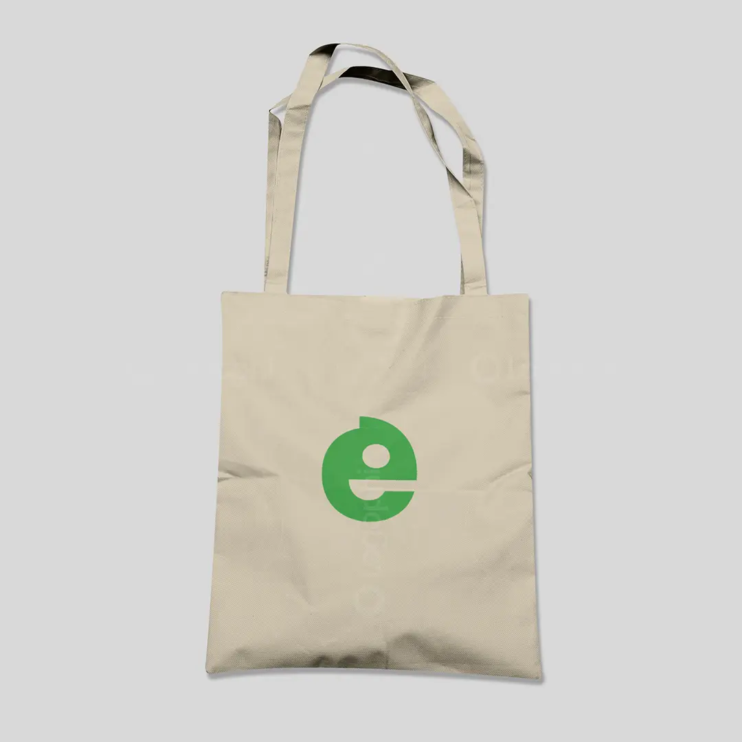 Letter E Chameleon Logo for sale Bag Mockup