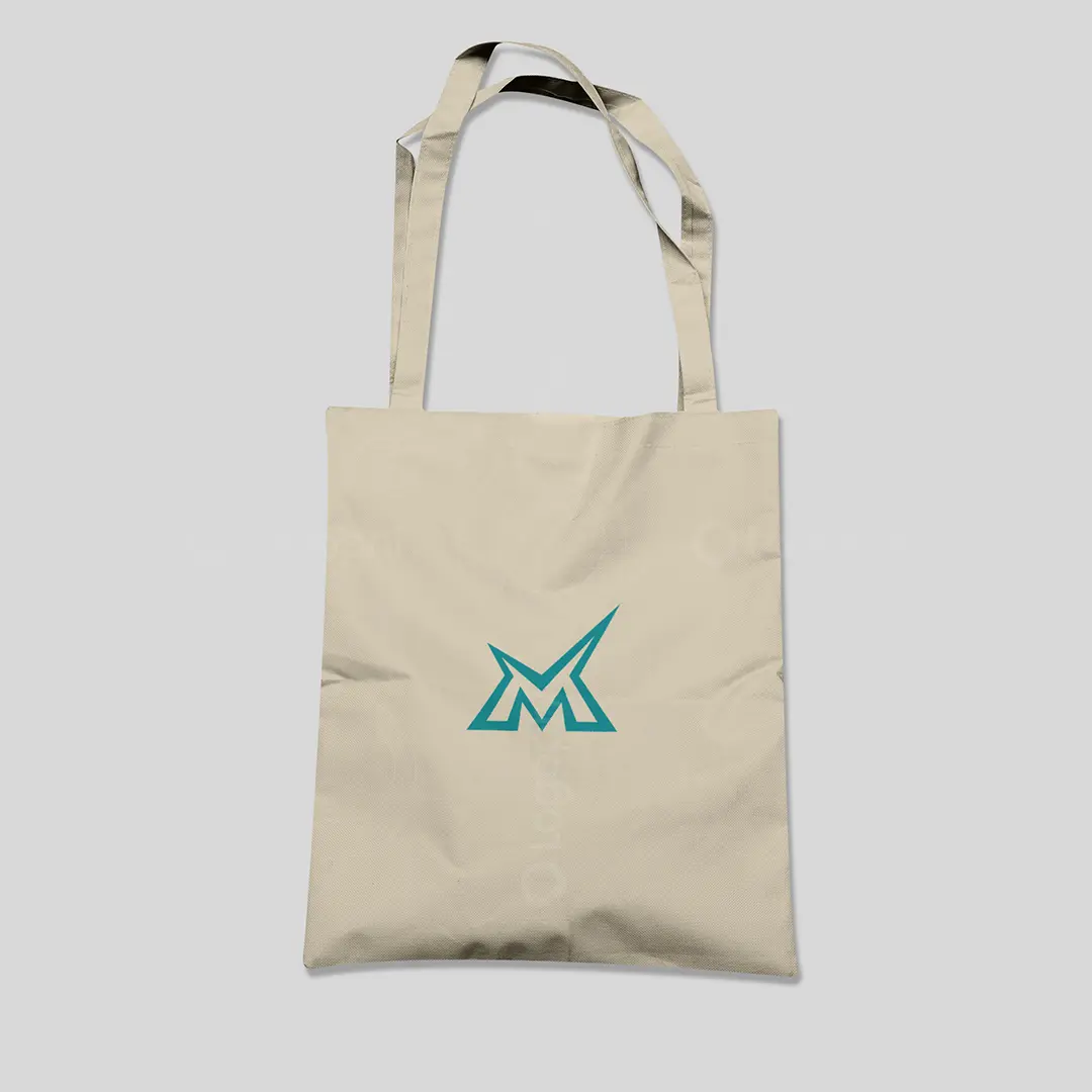 M Check Mark Logo for sale Bag Movckup