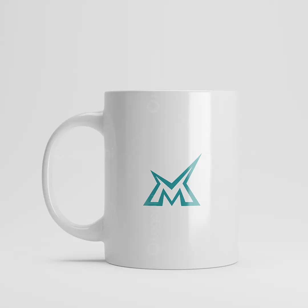 M Check Mark Logo for sale Mug Movckup