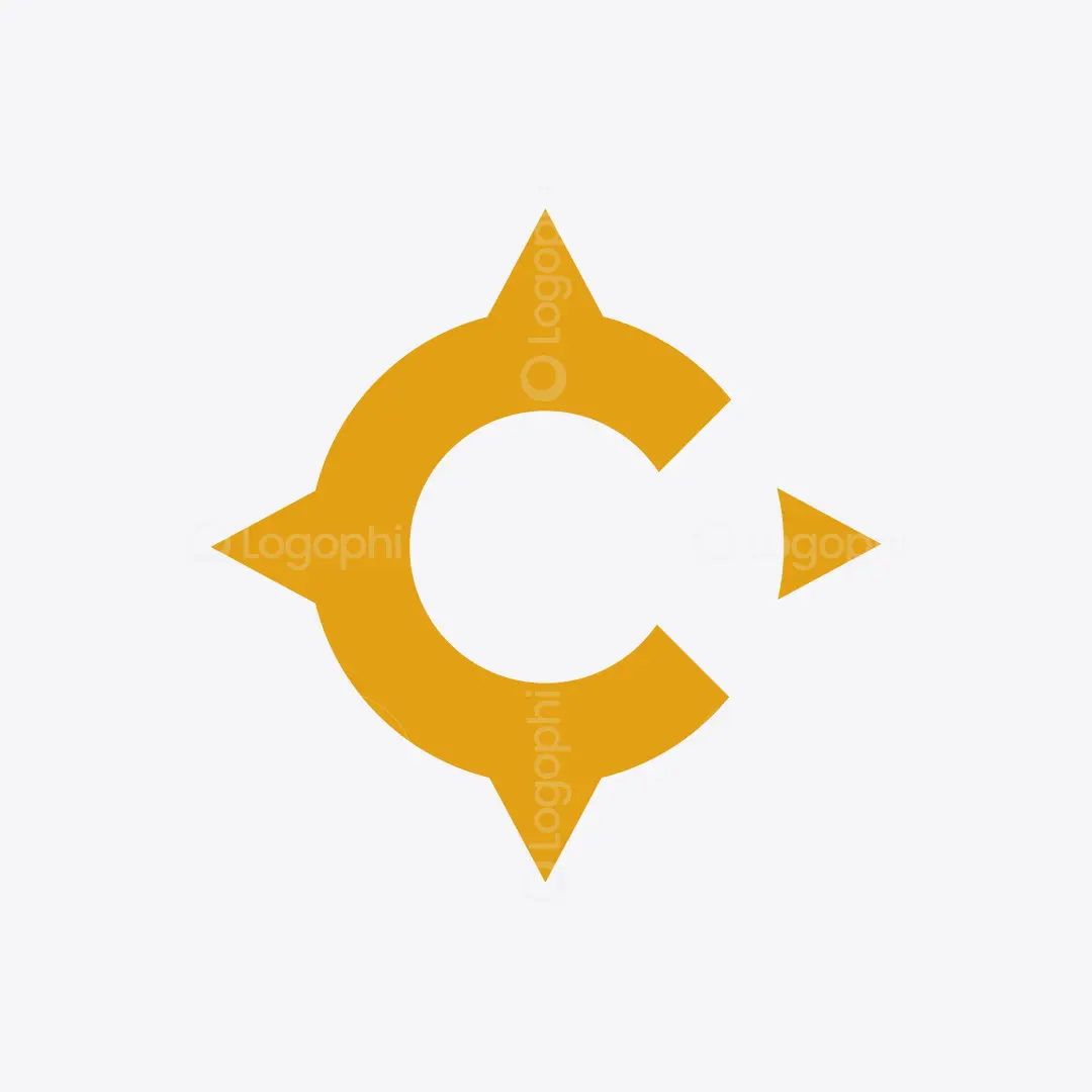 Orange Compass C Logo for sale