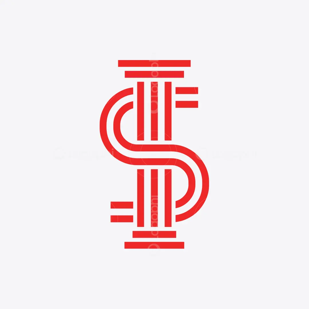 Red S Pillar Law Logo for sale
