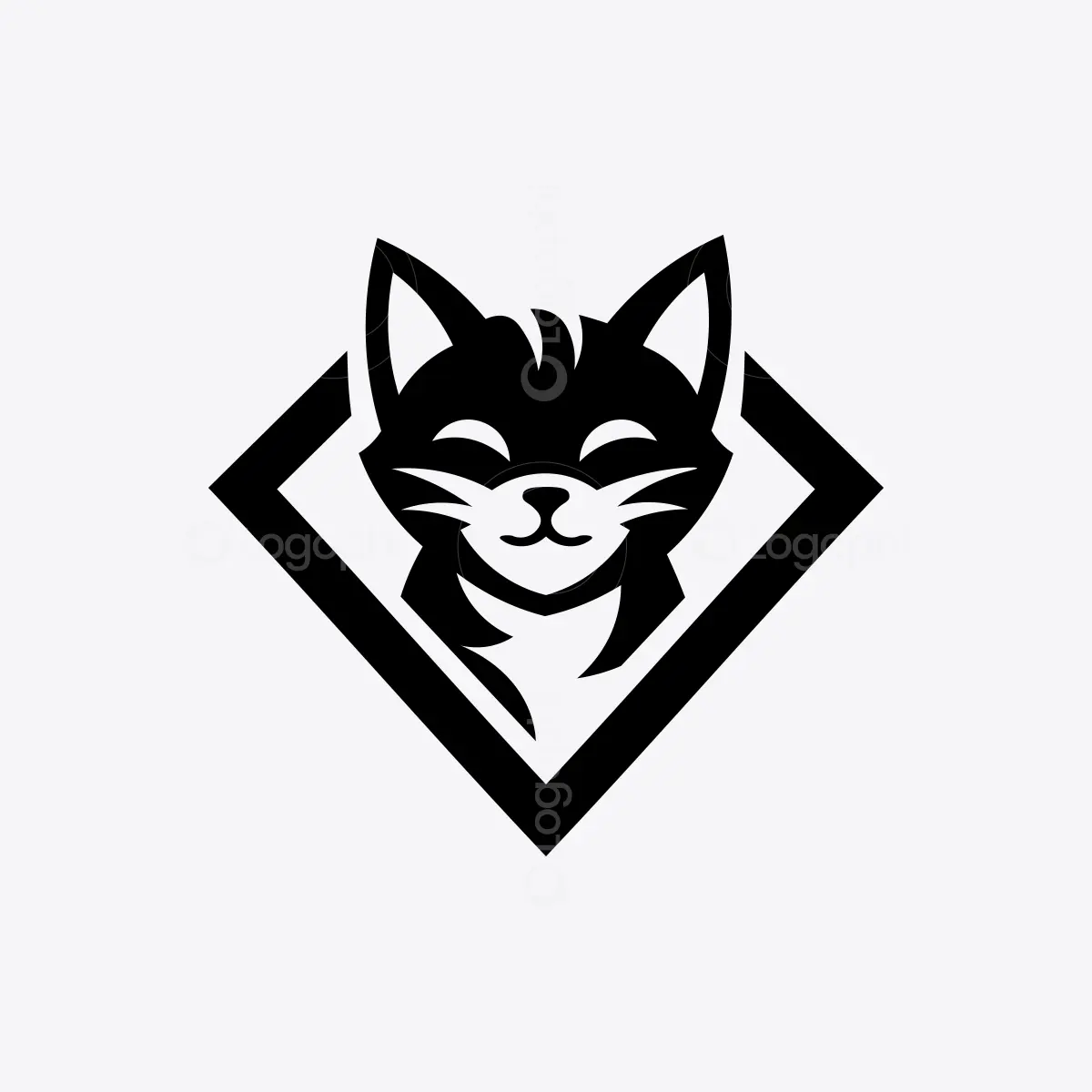 Black Cat Emblem Logo For sale