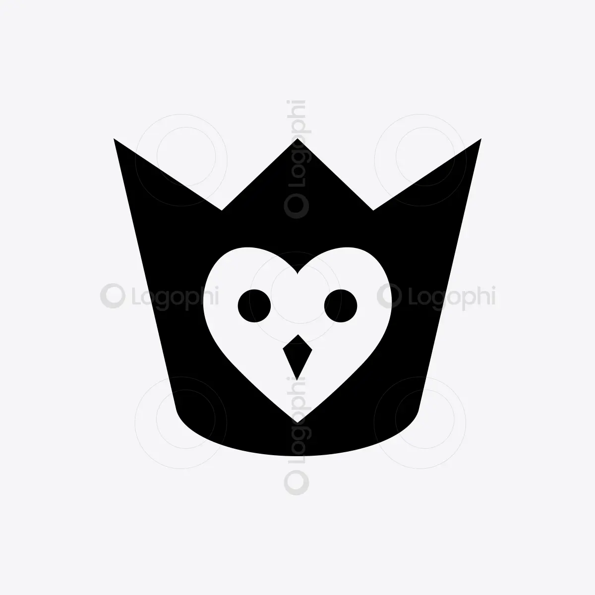 Black Crown Owl Logo for sale