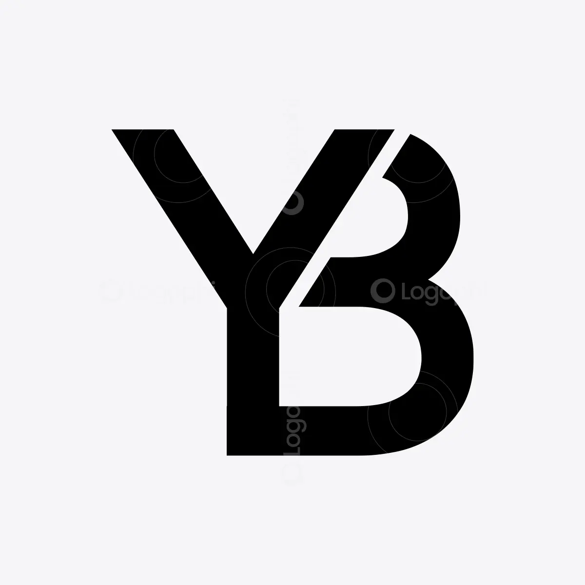 Black YB Monogram Logo for sale