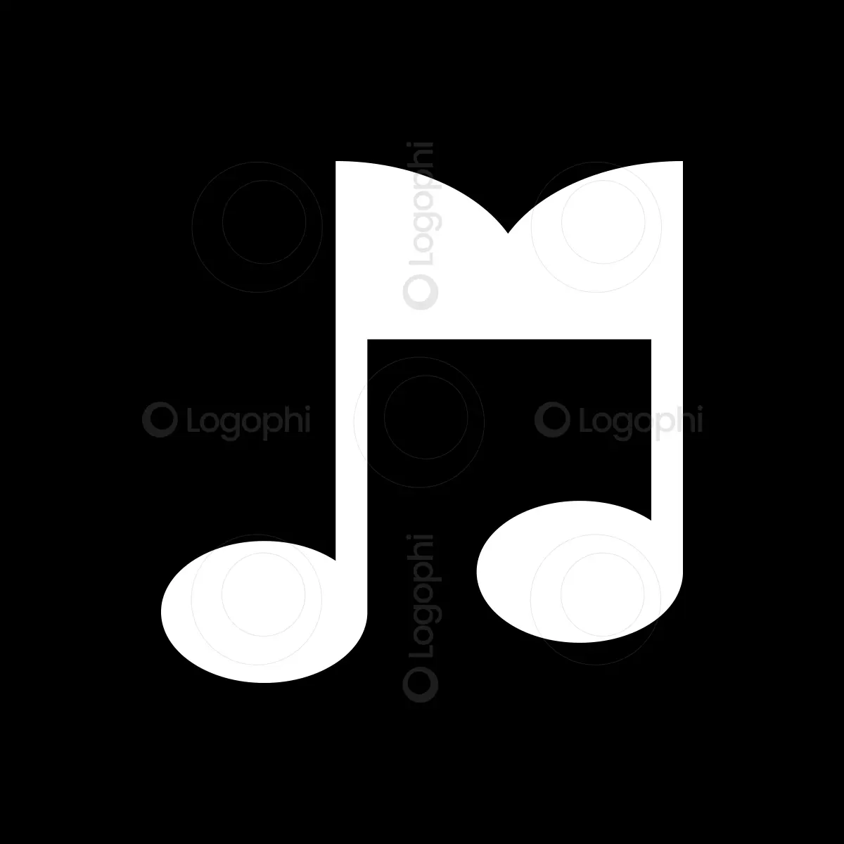 Black and White Serbian Folk Music Logo for sale