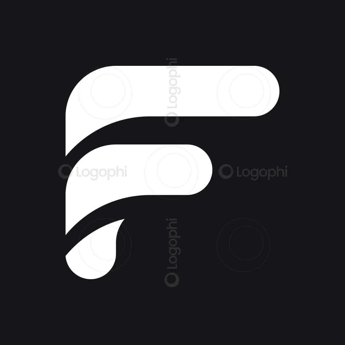 Black background Flow F Logo for sale
