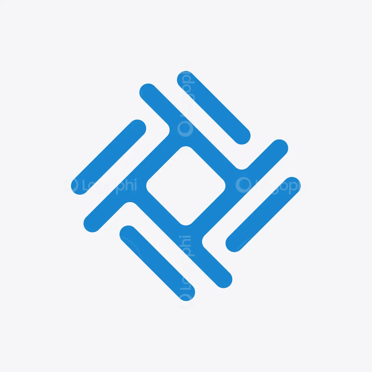Blue Connected Lines Logo for sale