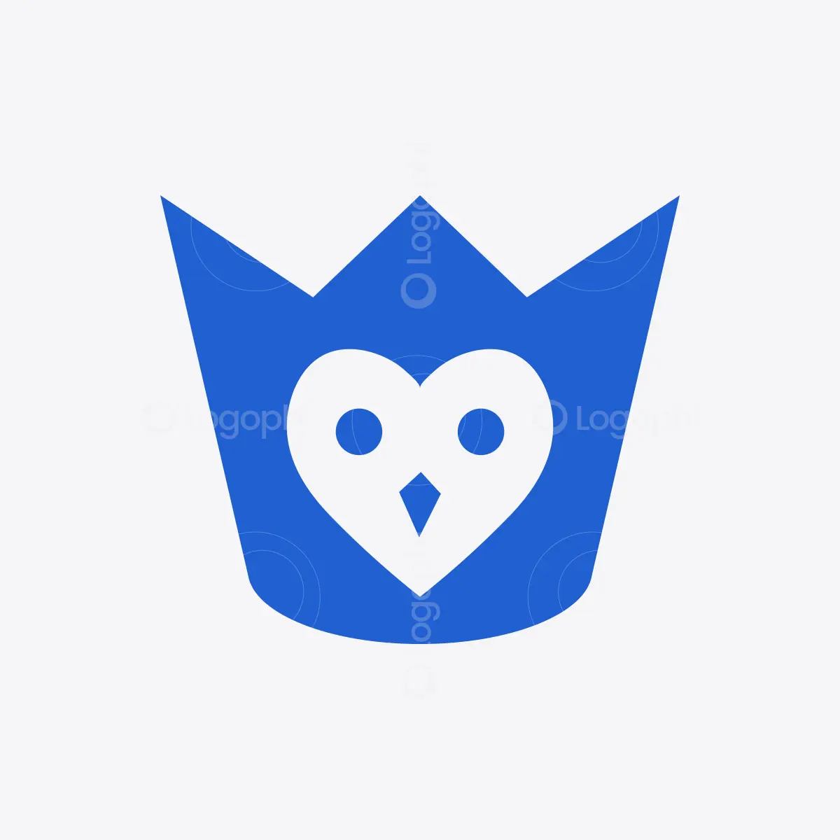 Blue Crown Owl Logo for sale