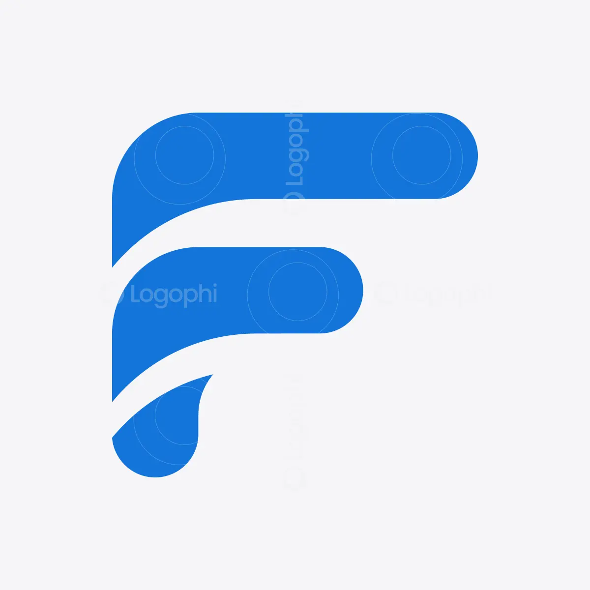 Blue Flow F Logo for sale
