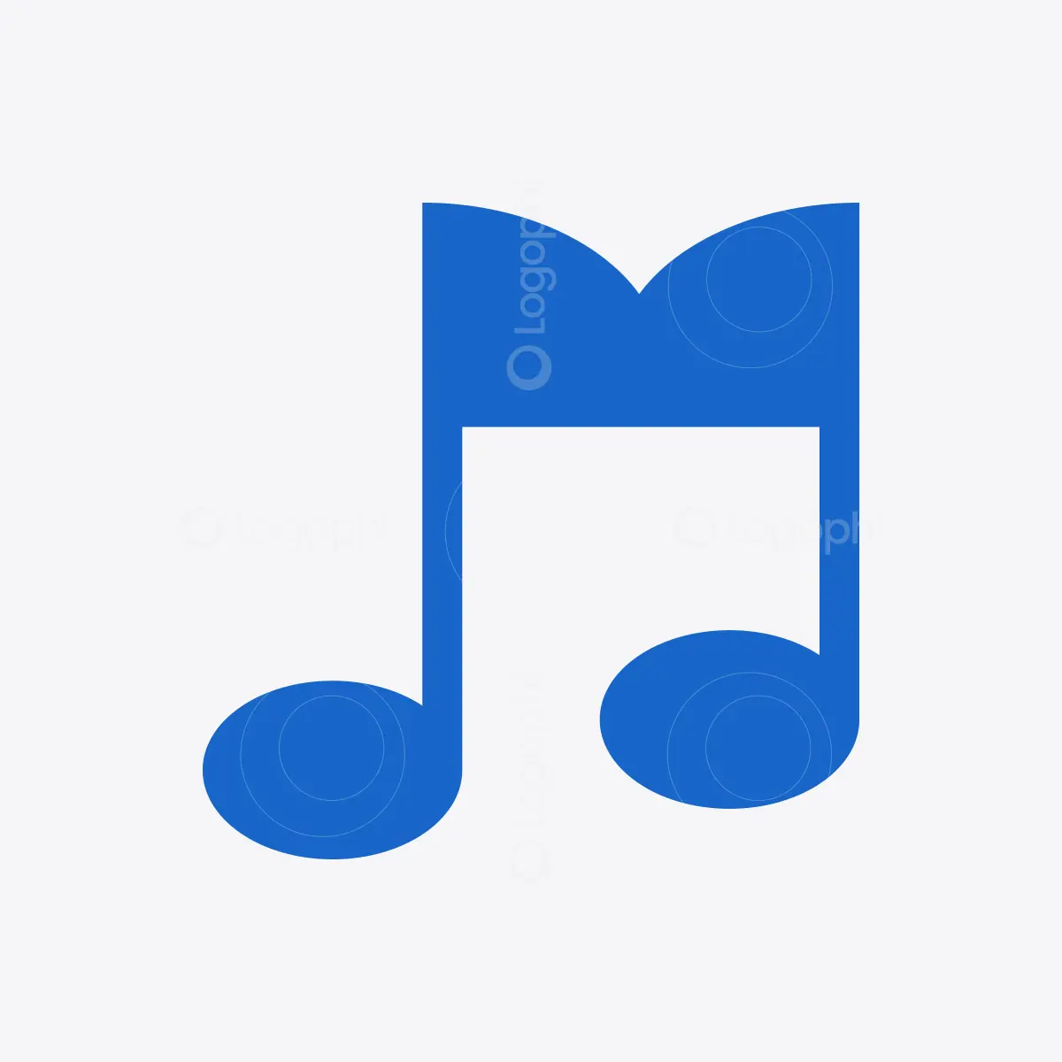 Blue Serbian Folk Music Logo for sale