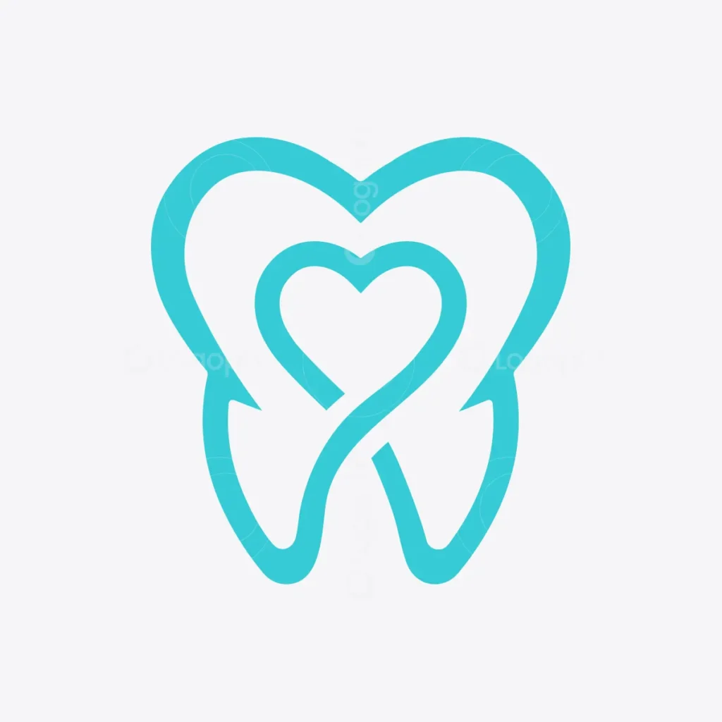Dental Tooth Heart Logo for sale