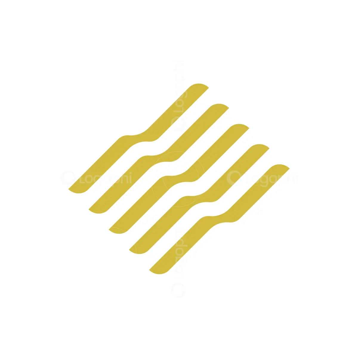 Gold Abstract Lines Logo for sale